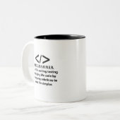 Tasse 2 Couleurs Développeur Codeur Programmeur Développeur (Devant gauche)