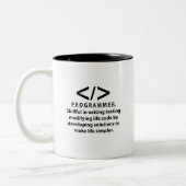 Tasse 2 Couleurs Développeur Codeur Programmeur Développeur (Gauche)