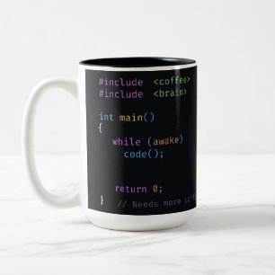 Tasse 2 Couleurs Développeur de code C++ personnalisé Café Programm