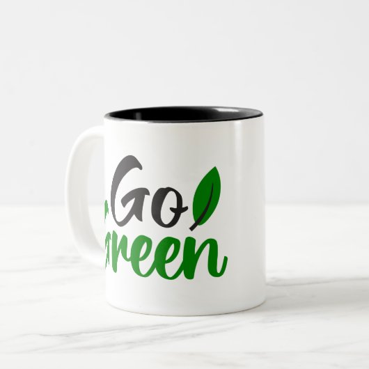 Tasse 2 Couleurs Devenez écolo (Devant gauche)