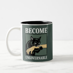 Tasse 2 Couleurs Devenir ingouvernable drôle Anarchie animale Cadea