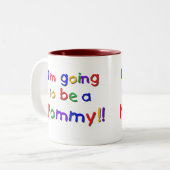 Tasse 2 Couleurs Devenir une maman couleur primaire (Devant gauche)