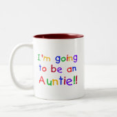 Tasse 2 Couleurs Devenir une Tante Couleurs primaires (Gauche)