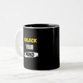 Tasse 2 Couleurs Déverrouiller votre esprit (Devant gauche)