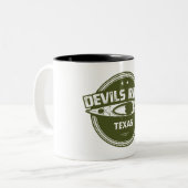 Tasse 2 Couleurs Devils River Texas Kayak (Devant gauche)