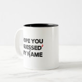 Tasse 2 Couleurs Devinez le nom du diable (Devant gauche)