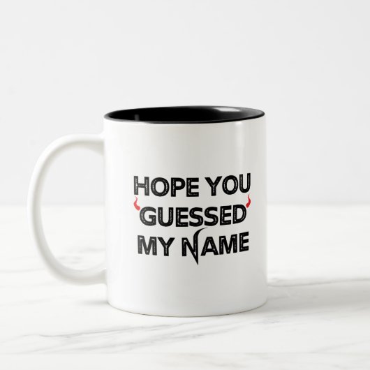 Tasse 2 Couleurs Devinez le nom du diable (Gauche)