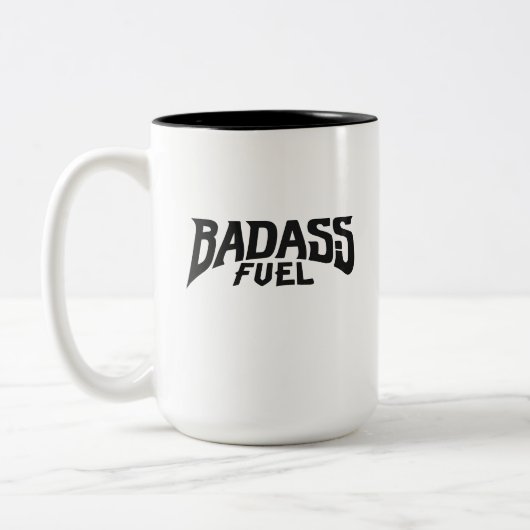 Tasse 2 Couleurs Devis amusant branché pour carburant Badass (Gauche)