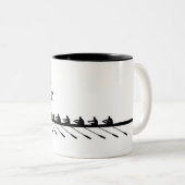 Tasse 2 Couleurs Devis d'équipage d'aviron personnalisé amusant (Devant droit)