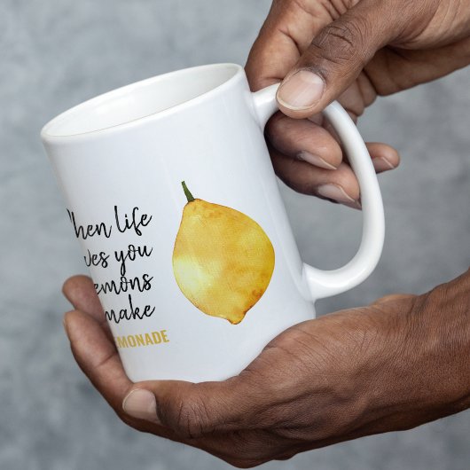 Tasse 2 Couleurs Devis jaune citron amusant