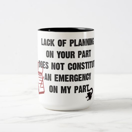 Tasse 2 Couleurs Devis Pour La Journée (Centre)