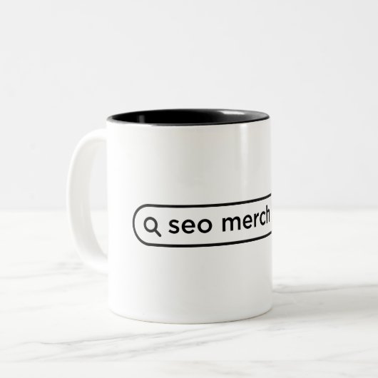 Tasse 2 Couleurs Devis SEO Merch (Devant gauche)