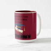 Tasse 2 Couleurs devise de fin d'études d'Einstein marron (Devant droit)