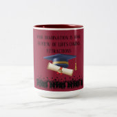 Tasse 2 Couleurs devise de fin d'études d'Einstein marron (Centre)