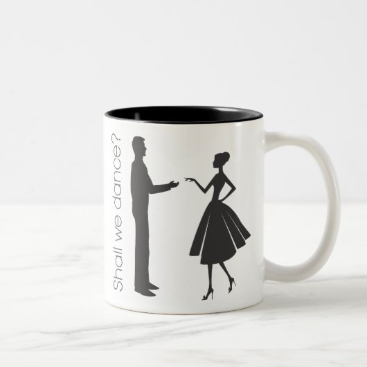 Tasse 2 Couleurs Devons-nous danser ? (Droit)