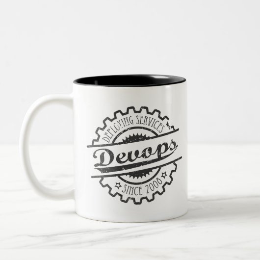 Tasse 2 Couleurs Devops vintage (Gauche)