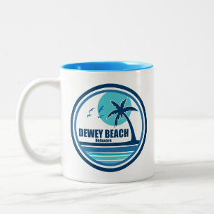 Tasse 2 Couleurs Dewey Beach Delaware Palmier Oiseaux