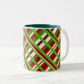 Tasse 2 Couleurs Diagonale de Noël (Devant droit)