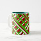 Tasse 2 Couleurs Diagonale de Noël (Devant gauche)