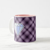 Tasse 2 Couleurs Diamant pourpre (Devant gauche)