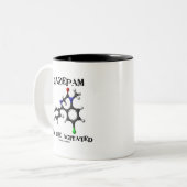 Tasse 2 Couleurs Diazepam pour l'Agitated (molécule chimique) (Devant gauche)