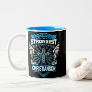Tasse 2 Couleurs Dieu a fait les plus forts et les a appelés Christ