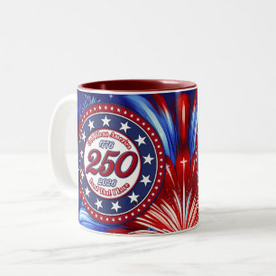 Tasse 2 Couleurs Dieu Bénisse l'Amérique Terre Que J'Aime Graphique