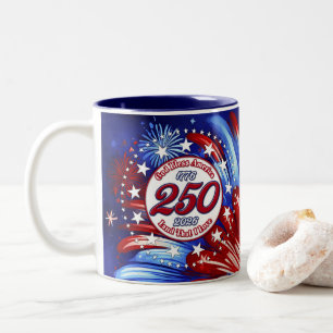 Tasse 2 Couleurs Dieu Bénisse l'Amérique Terre Que J'Aime Graphique
