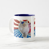 Tasse 2 Couleurs Dieu bénissent l'Amérique (Devant gauche)