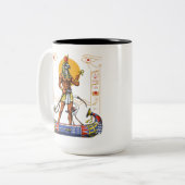 Tasse 2 Couleurs Dieu égyptien Ra (Devant gauche)