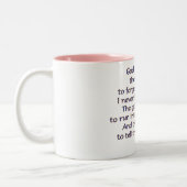 Tasse 2 Couleurs Dieu Grant je l'énonciation drôle de sénilité (Gauche)