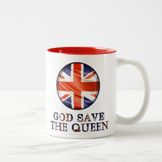 Tasse 2 Couleurs Dieu sauve la reine (Droit)