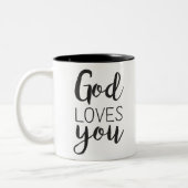 Tasse 2 Couleurs Dieu t'aime (Gauche)