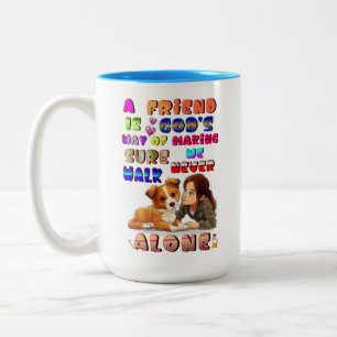 Tasse 2 Couleurs Dieux amis, le moyen de s'assurer que nous ne marc