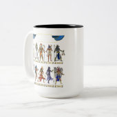 Tasse 2 Couleurs Dieux égyptiens antiques (Devant gauche)