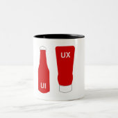 Tasse 2 Couleurs Différences entre UX et UI Ketchup (Centre)