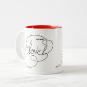 Tasse 2 Couleurs diffusion de l'AMOUR - Nuage gras (Devant gauche)
