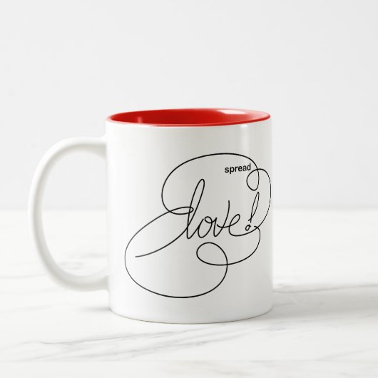 Tasse 2 Couleurs diffusion de l'AMOUR - Nuage gras (Gauche)