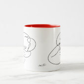 Tasse 2 Couleurs diffusion de l'AMOUR - Nuage gras (Centre)