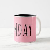 Tasse 2 Couleurs dimanche || Collection Semaine (Devant droit)