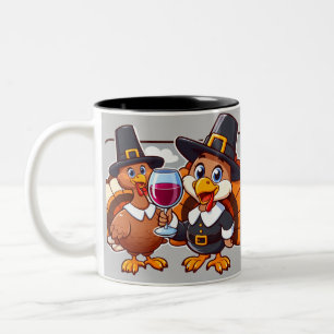 Tasse 2 Couleurs Dinde de Thanksgiving