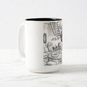 Tasse 2 Couleurs Dinde Vous plaisantez ! (Devant gauche)