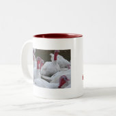 TASSE 2 COULEURS DINDES AU TRAVAIL (Devant gauche)