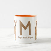 Tasse 2 Couleurs Dingo de BYO (dingo de Canis) "M " (Centre)