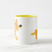 Tasse 2 Couleurs Dingo de dessin animé mignon (Centre)