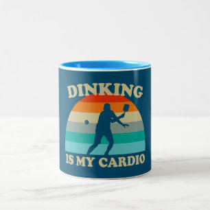 Tasse 2 Couleurs Dinking Est Mon Cardio Pickleball