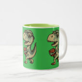 Tasse 2 Couleurs Dino drôle et mignon (Devant droit)