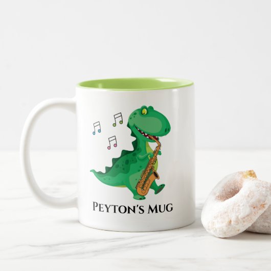 Tasse 2 Couleurs Dinosaure (Avec donut)