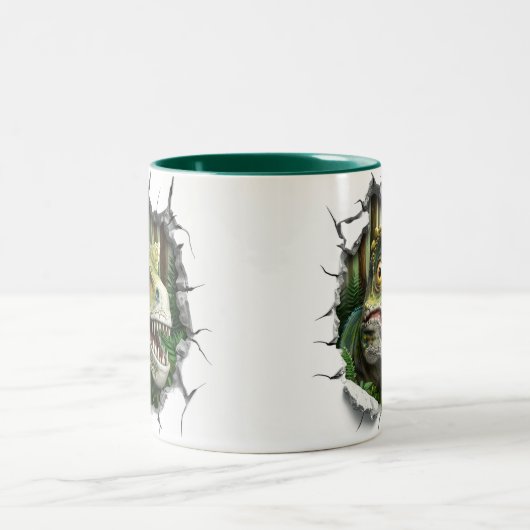 Tasse 2 Couleurs Dinosaure 3D Hot Cocoa Kids (Centre)