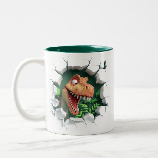Tasse 2 Couleurs Dinosaure 3D Hot Cocoa Kids (Gauche)